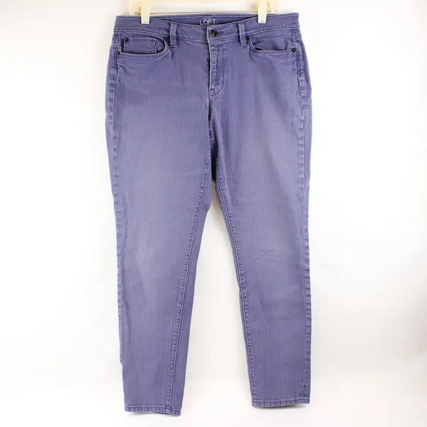 Ann Taylor LOFT Women's Sz. 12 Lavender Curvy Skinny Denim Jeans