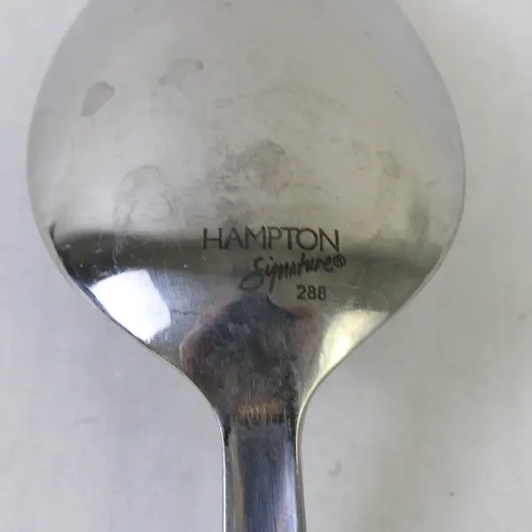 Set of 4 Hampton Silversmiths Carnival Stainless Place/Oval Soup Spoons