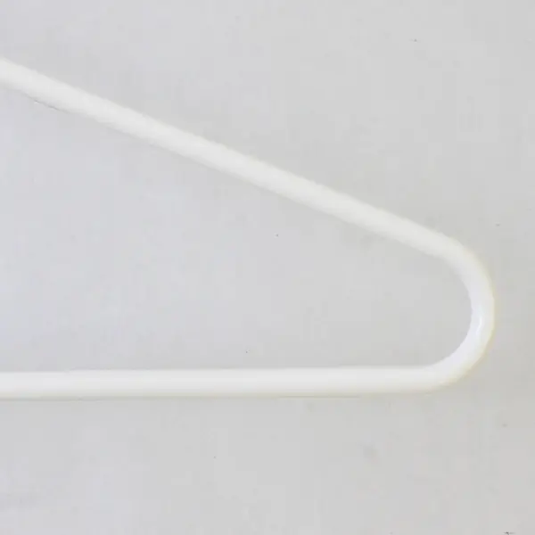 Lot of 10 Assorted White Plastic Tubular Clothes Hangers