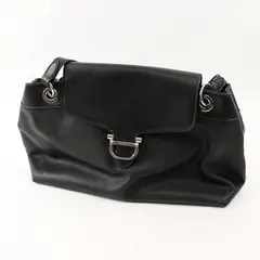 Nine West Black Double Handle Shoulder Bag w/Silver Hardware 13"x8"