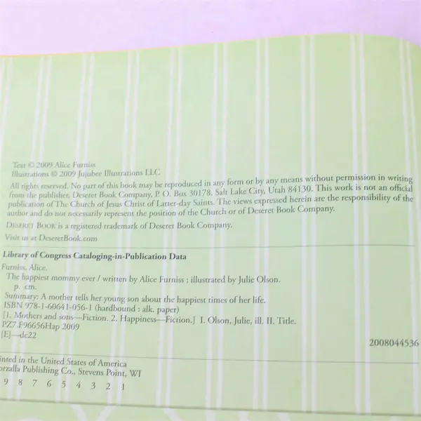 The Happiest Mommy Ever by Alice Furniss 2009 Hardcover Dust Jacket 1st Ed Good