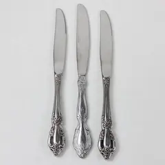 Set of 3 Cambridge Renaissance Stainless Modern Solid Knives