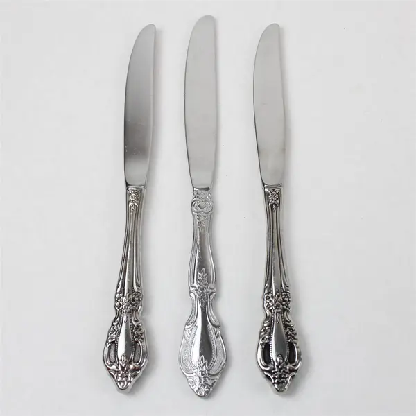 Set of 3 Cambridge Renaissance Stainless Modern Solid Knives