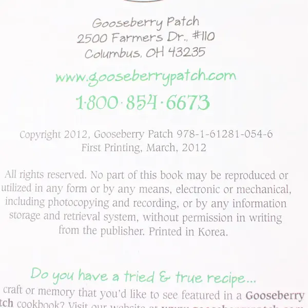 The Christmas Table Pub by Gooseberry Patch 2012 Spiral Bound HC VG 1st Printing