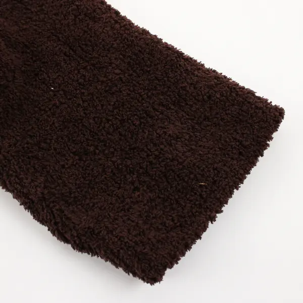 Live Love Lounge Women's XL Brown Teddy Bear Fleece Long Robe w/Belt