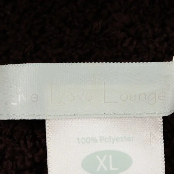 Live Love Lounge Women's XL Brown Teddy Bear Fleece Long Robe w/Belt