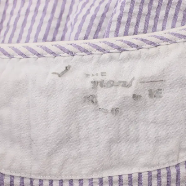 The Vermont Country Store Women's L Purple/White 100% Cotton House Dress