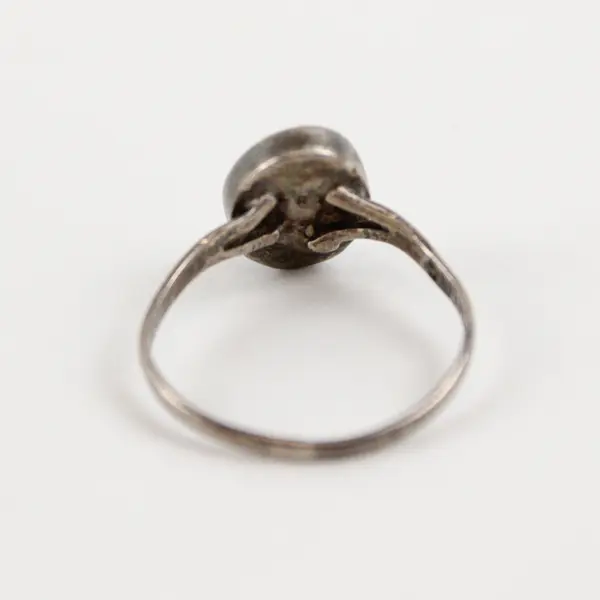 Vintage Sterling Silver Mother Of Pearl Ring Size 5