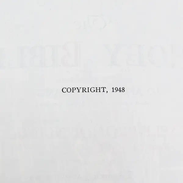 Hertel Improved Blue Ribbon Holy Bible Cyclopedic Indexed 1948 Antique Leather