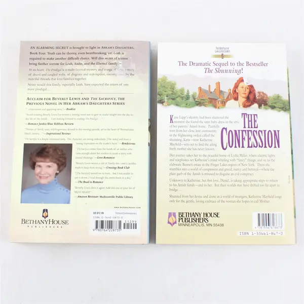 Lot of 2 VTG Beverly Lewis Novels The Confession & The Prodigal Paperback Good