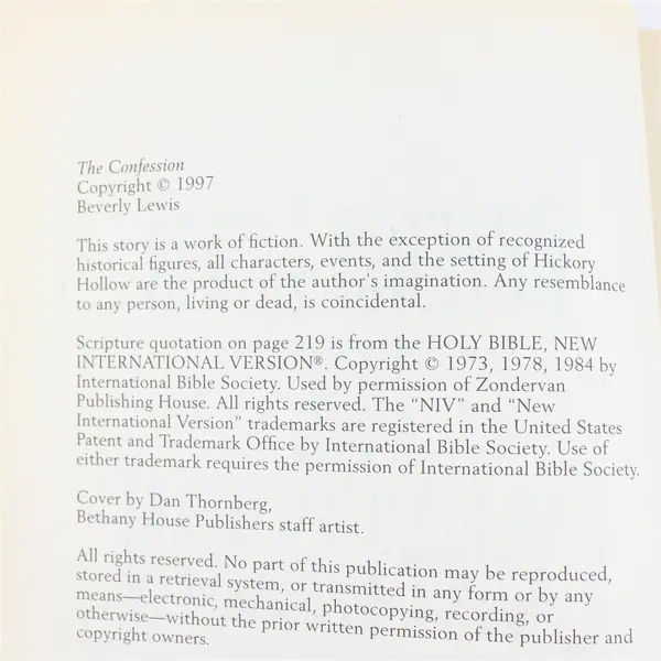 Lot of 2 VTG Beverly Lewis Novels The Confession & The Prodigal Paperback Good