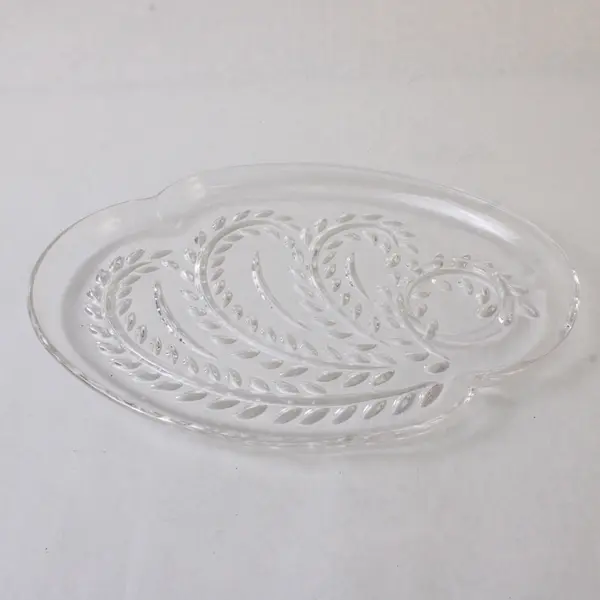 Set Of 8 Federal Glass Company Homestead Pattern Snack Set (4 Plates, 4 Cups)
