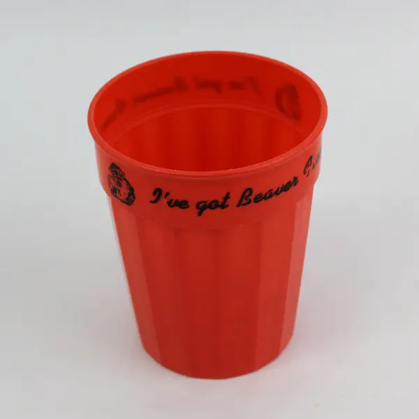Lot of 3 Oregon State Beavers Plastic Drinking Cups - 2 Orange 1 White