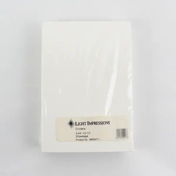 Light Impressions Archival Postcard Dividers 20 in Sealed Package  3 3/4 x 5 1/2