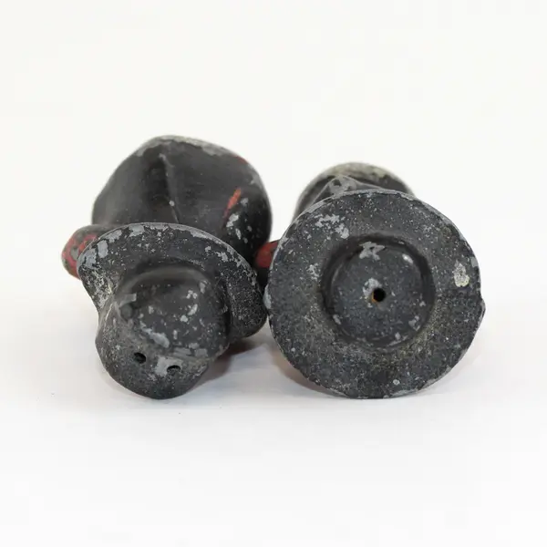 Vintage Amish Couple Cast Iron Salt and Pepper Shaker Set