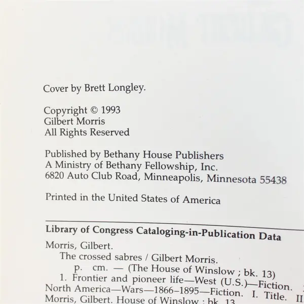 VTG Crossed Sabres by Gilbert Morris 1993 PB The House of Winslow Series #13