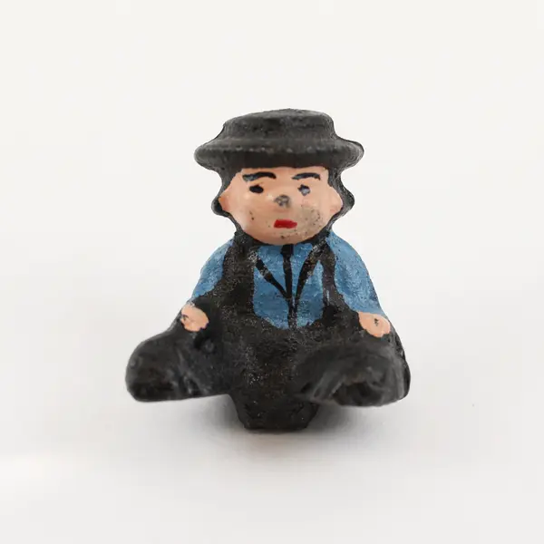 Vintage Cast Iron Amish Figurines Boy and Girl on Seesaw