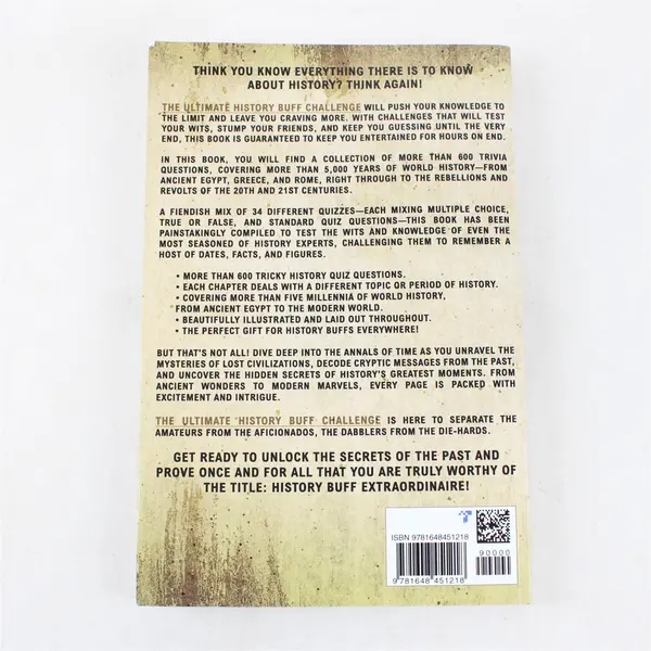 The Ultimate History Buff Challenge Bill O'Neill 2024 PB Over 600 Questions Good