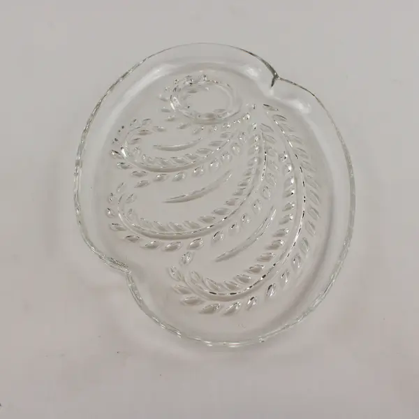 Set Of 7 Federal Glass Company Homestead Pattern Snack Set (4 Plates, 3 Cups)