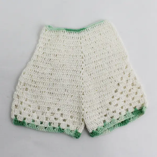 Lot of 2 Handmade Doll Bloomers/Shorts & Yellow Shawl/Dress