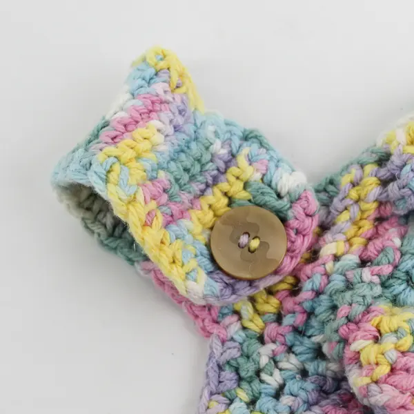 Hand Crocheted Multicolor Dish Towel 8x7 Pre-Owned Kitchen Linen