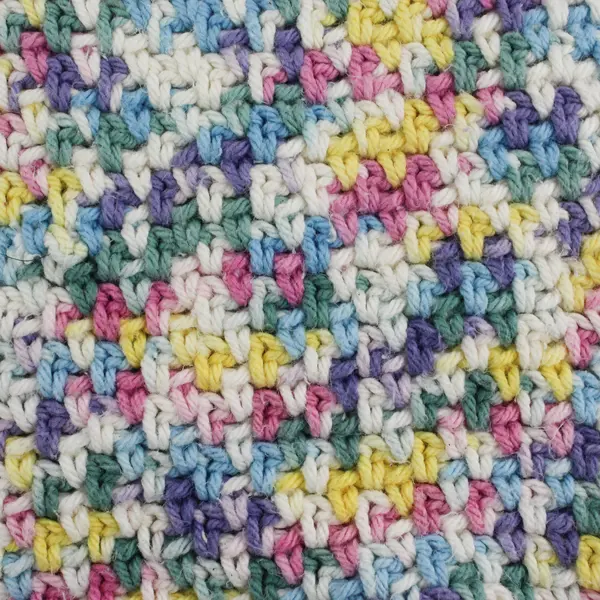 Hand Crocheted Multicolor Dish Towel 8x7 Pre-Owned Kitchen Linen