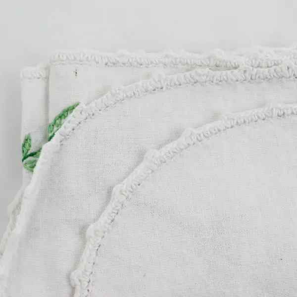 Embroidered White Floral Table Runner 32x13 Inches Decorative Linen