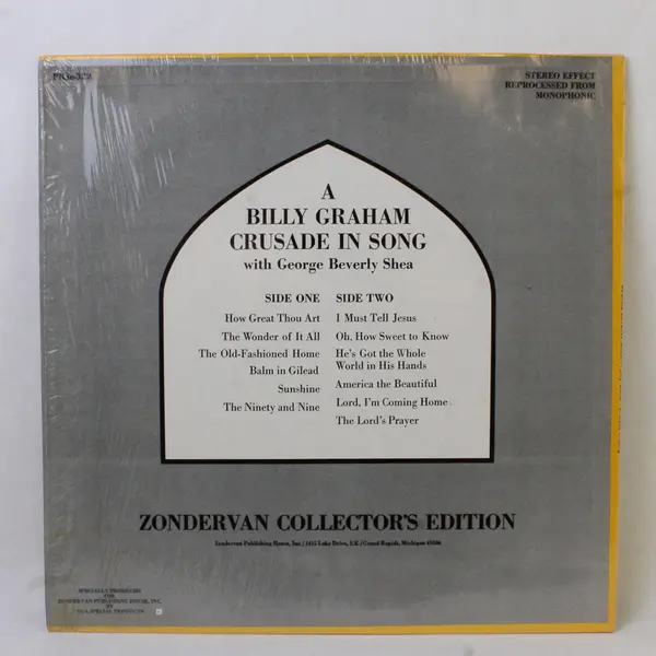 George Beverly Shea Billy Graham Crusade In Song 12" Vinyl Record