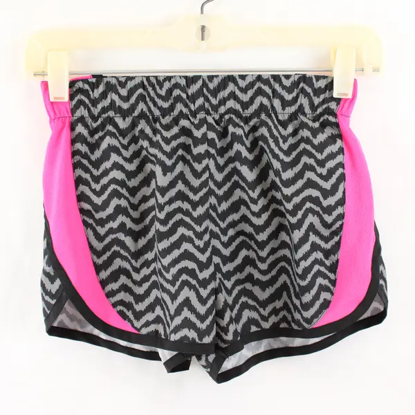 Danskin Now Black Gray and Pink Running Shorts Girls' Medium 7-8