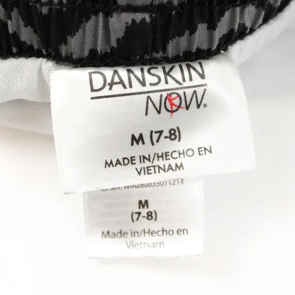 Danskin Now Black Gray and Pink Running Shorts Girls' Medium 7-8