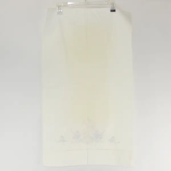 Vintage Embroidered White Standard Pillowcase Butterfly Floral