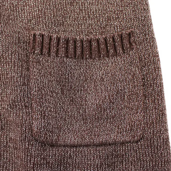 Miss Attitude Brown & Silver Short-Sleeved Cable Knit Dress Girls' Med 10/12