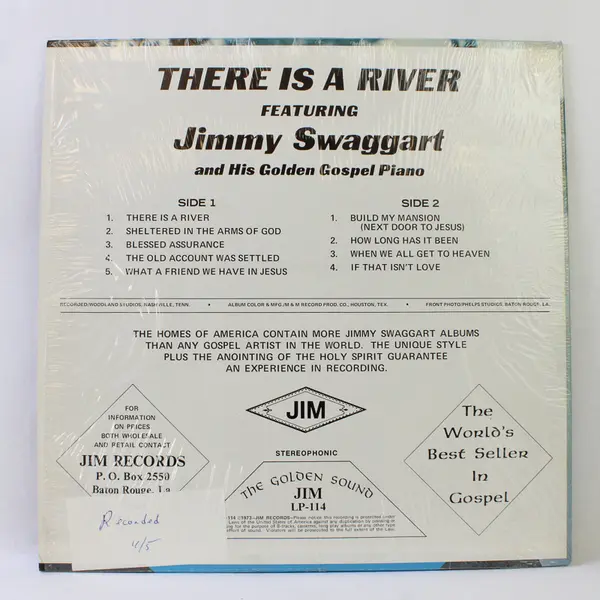 Jimmy Swaggart There Is A River 12" Vinyl Record