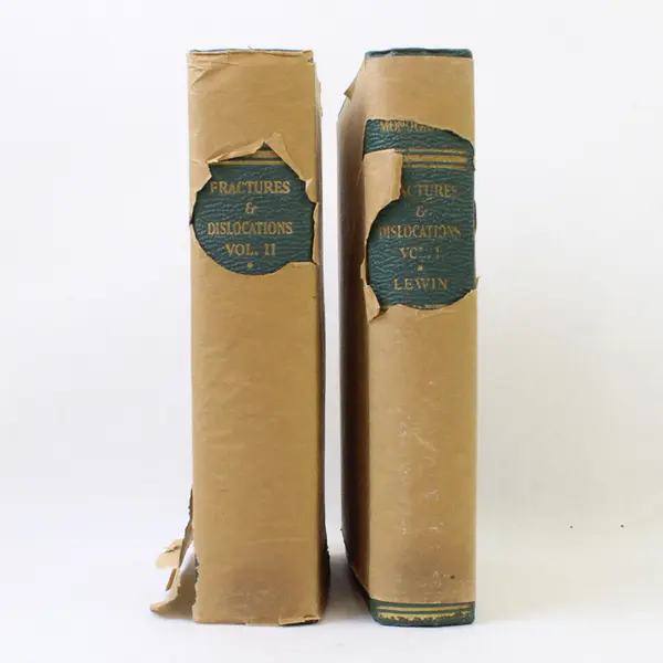 2 Volume Set Fractures and Dislocations Philip Lewin 1937 HC Handmade Paper DJ