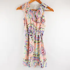 Blush by Us Angels Multicolor Tie-Dye Print Sleeveless Dress with Belt Girls' 10