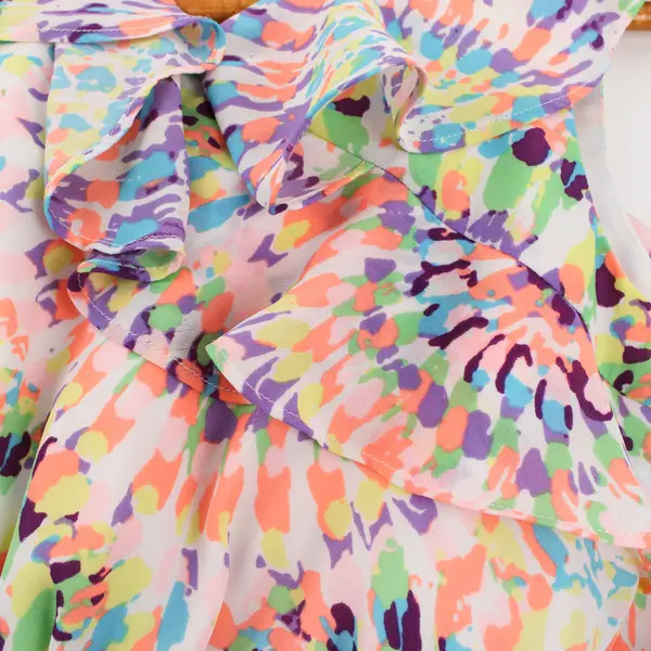 Blush by Us Angels Multicolor Tie-Dye Print Sleeveless Dress with Belt Girls' 10