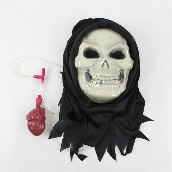 Halloween Dripping Bleeding Blood Skeleton Face Mask Heart Pump