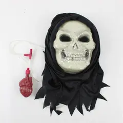Halloween Dripping Bleeding Blood Skeleton Face Mask Heart Pump