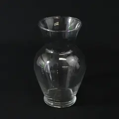Clear Glass Ginger Jar Vase 7in Tabletop Shelf Decor Collectible