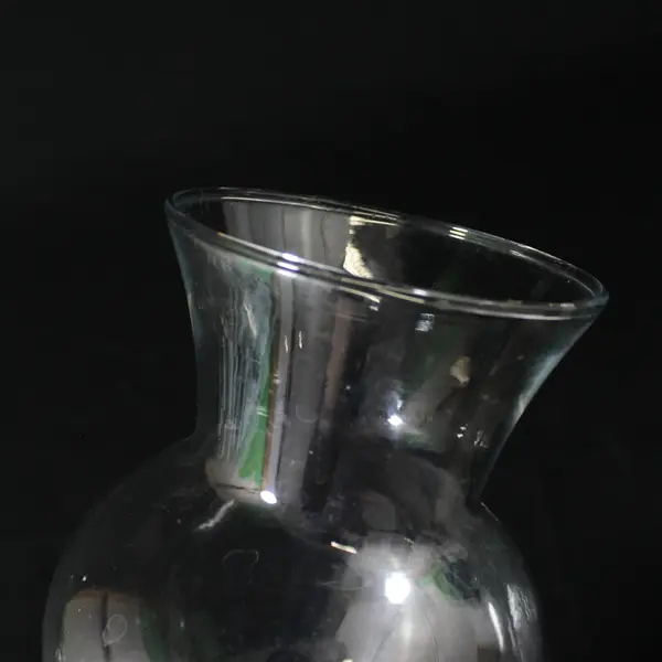 Clear Glass Ginger Jar Vase 7in Tabletop Shelf Decor Collectible