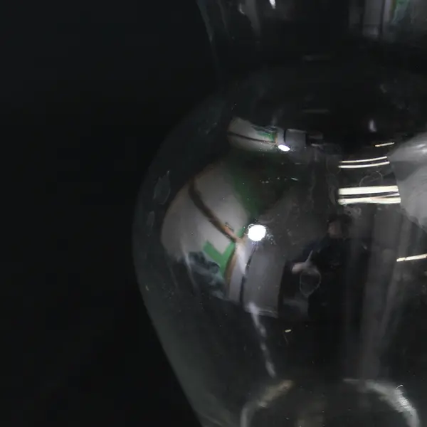 Clear Glass Ginger Jar Vase 7in Tabletop Shelf Decor Collectible