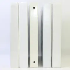 Lot of 5 Assorted 1.5" White 3-Ring Binders Pre-Owned Office Supplies