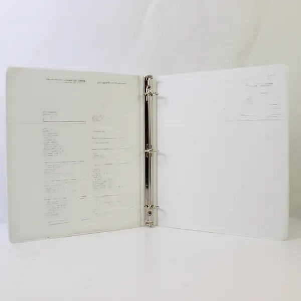 Lot of 5 Assorted 1.5" White 3-Ring Binders Pre-Owned Office Supplies