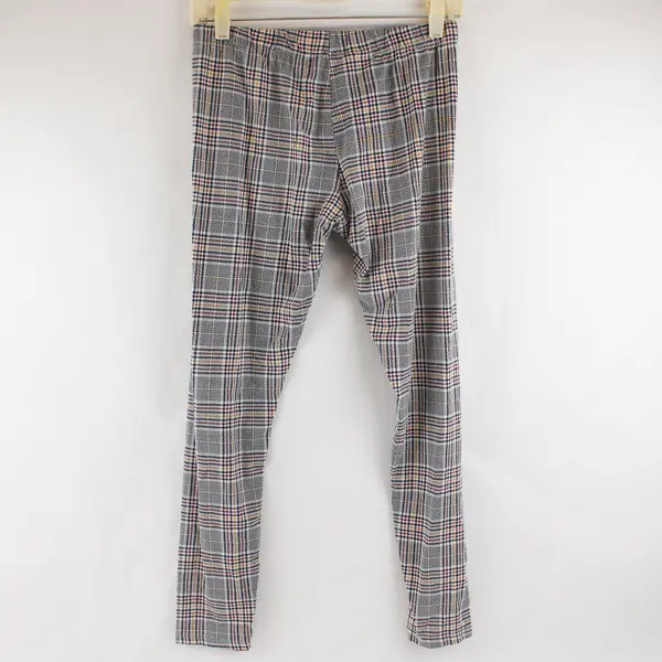 No Boundaries Navy Red and Yellow Houndstooth Leggings Juniors Large 11-13
