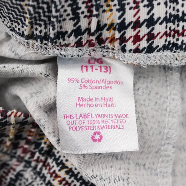 No Boundaries Navy Red and Yellow Houndstooth Leggings Juniors Large 11-13