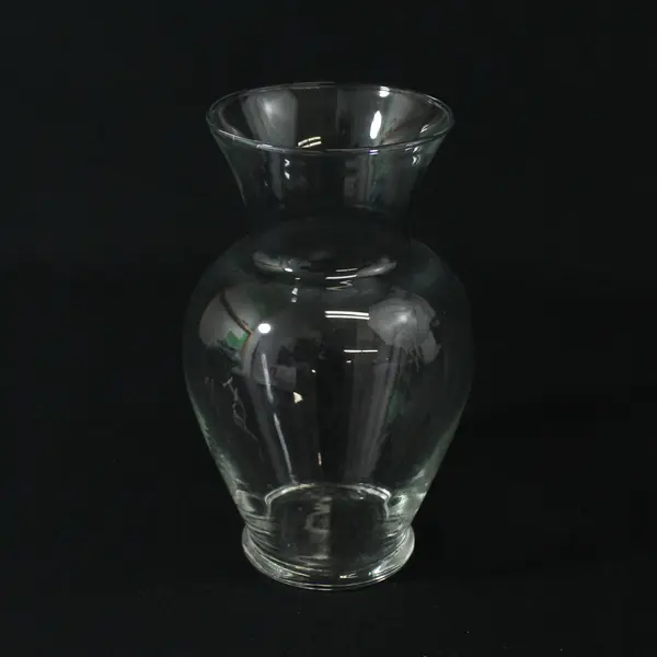 Clear Glass Bubble Vase Round 7in Modern Minimalist Home Decor
