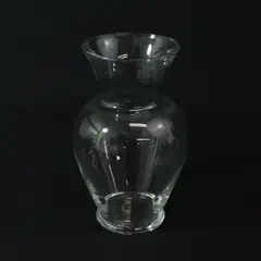 Clear Glass Bubble Vase Round 7in Modern Minimalist Home Decor