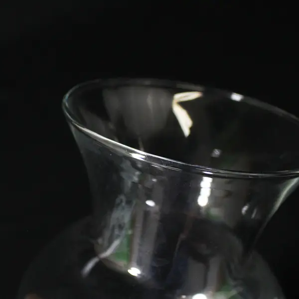 Clear Glass Bubble Vase Round 7in Modern Minimalist Home Decor