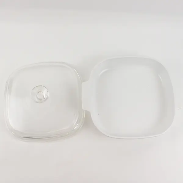 Corning Corelle Cornflower Blue Pattern 2.5 Quart Square Casserole Pan With Lid