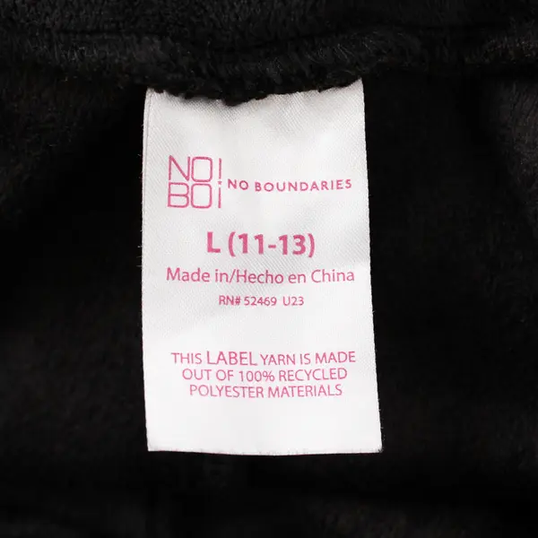 No Boundaries Black Minky Leggings Juniors Large 11-13